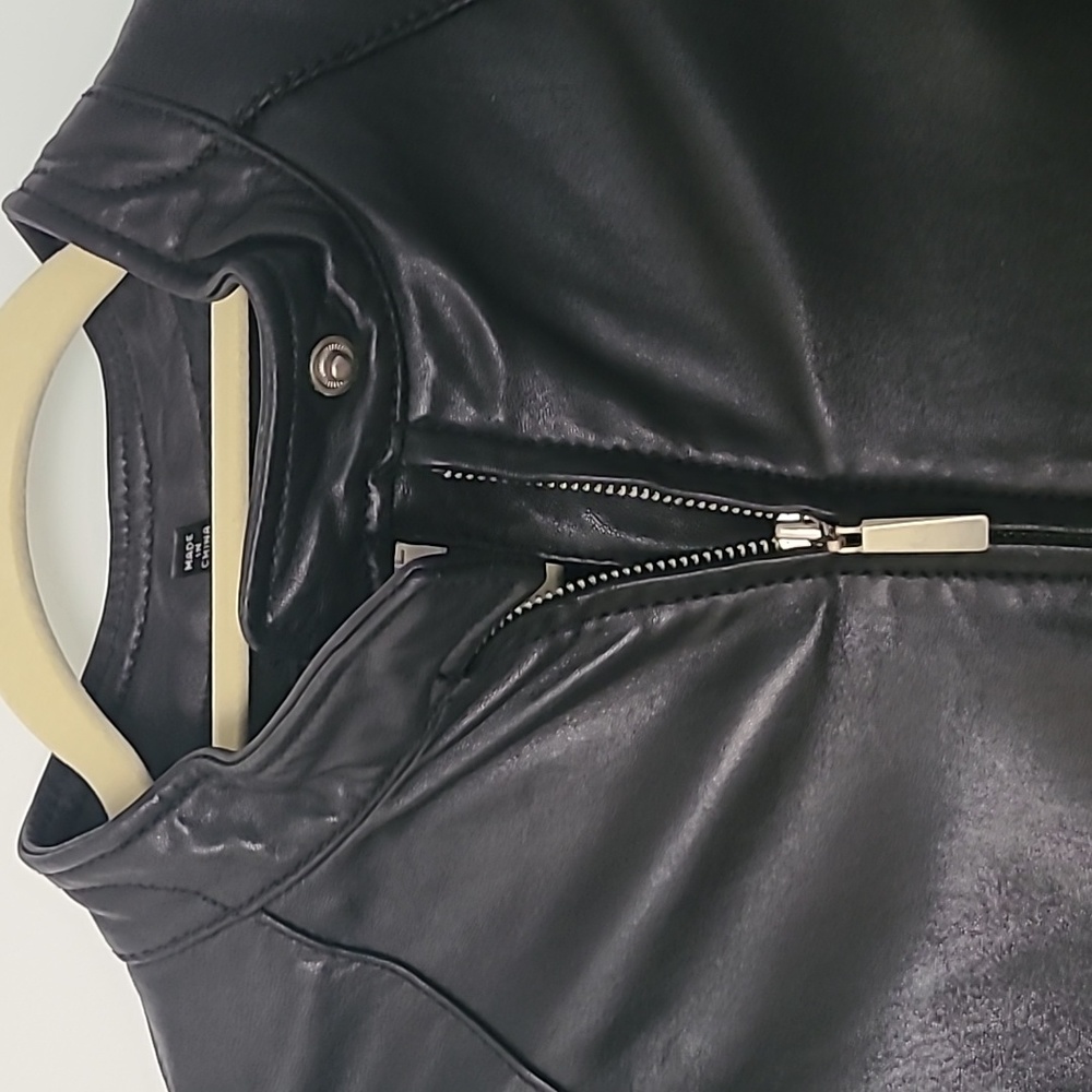 Women's black leather jacket Jones New York - Picture 11 of 11